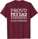 PKU Awareness Proud Dad Stars & Stripes T Shirt T-Shirt - T-Shirt | Maroon