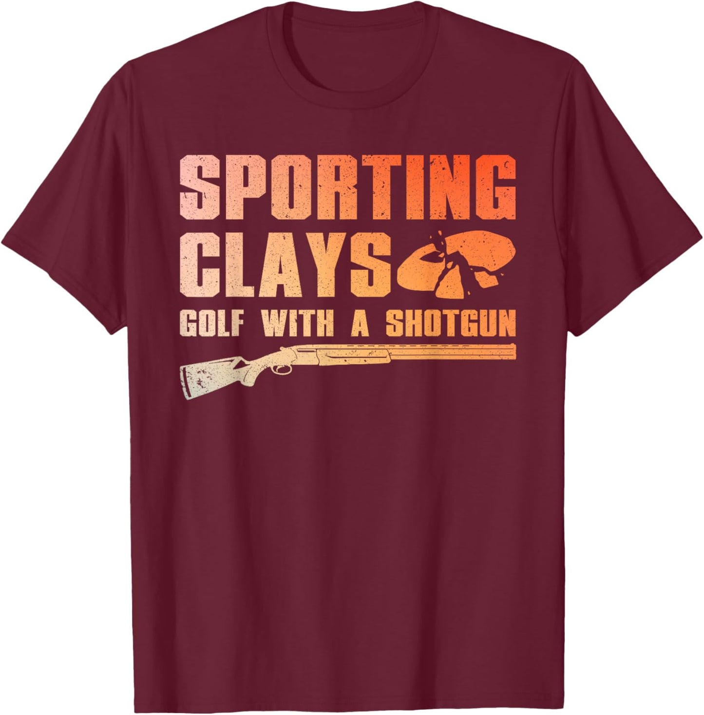 Cool Trap Shooting Women Skeet Clay Target Shooter T-Shirt - T-Shirt | Maroon