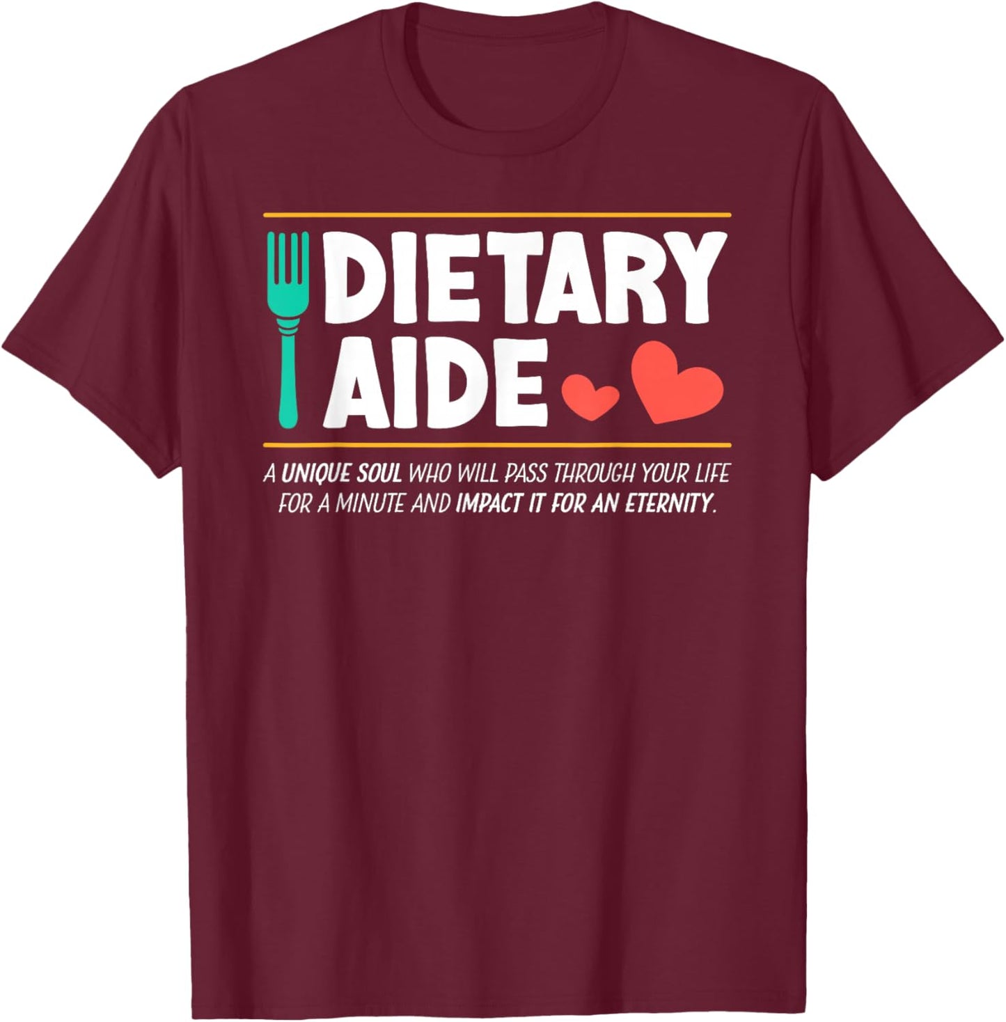 Dietary Aide Definition T-Shirt - T-Shirt | Maroon