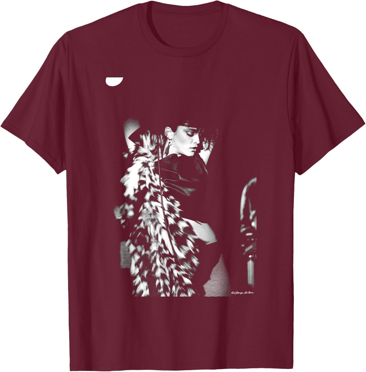 Madonna Early Live At NY Gig By George DuBose T-Shirt - T-Shirt | Maroon