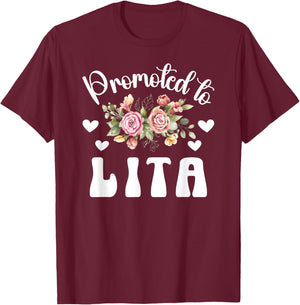 Promoted To Lita To Be Future Lita Grandma New Lita T-Shirt - T-Shirt | Maroon