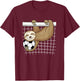 Funny Sloth Soccer Lover - Cute Goal Keeper Kids T-Shirt - T-Shirt | Maroon