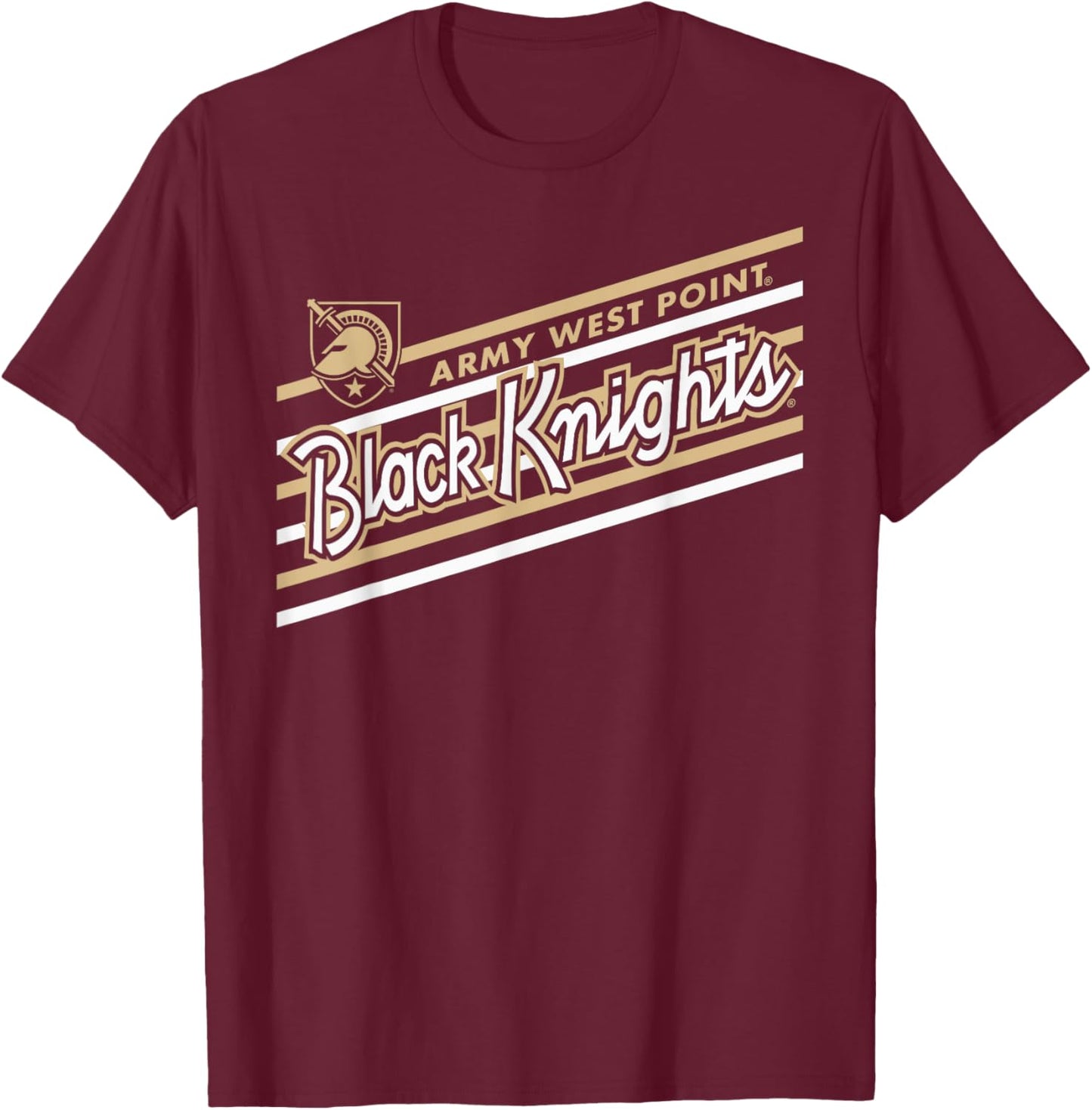 Army Black Knights Retro Performer Black Officially Licensed T-Shirt - T-Shirt | Maroon