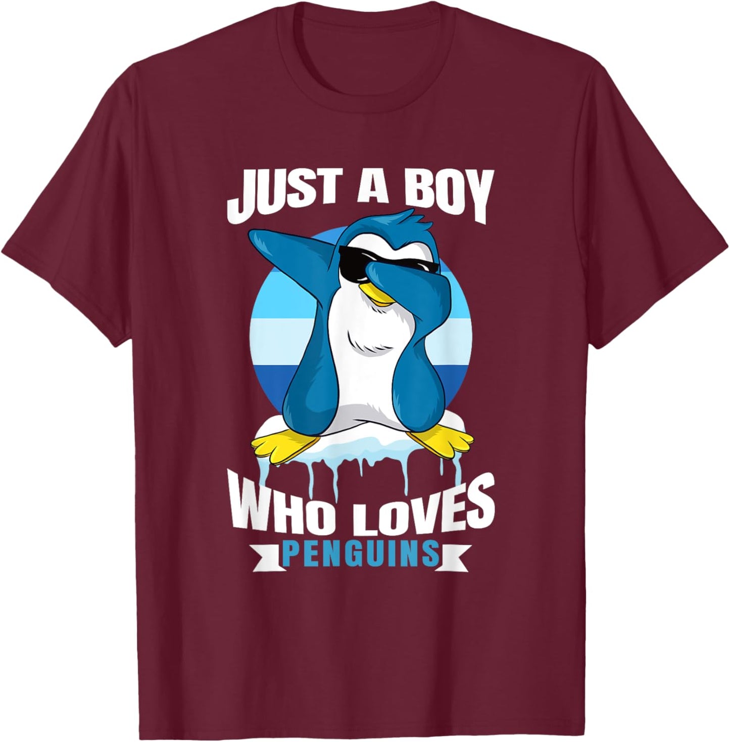 Just A Boy Who Loves Penguins Dab Toddler Dabbing Penguin T-Shirt - T-Shirt | Maroon