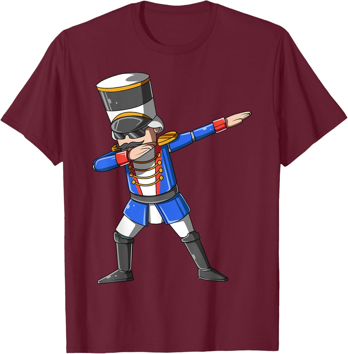 Dabbing Nutcracker Christmas Themed Gift Nutcracker Dancers T-Shirt - T-Shirt | Maroon
