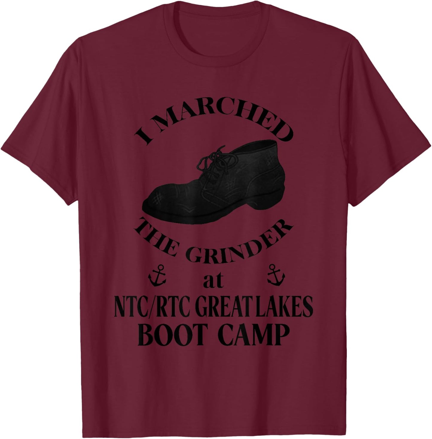 NTC RTC GREAT LAKES Boot Camp funny Sailor T-Shirt - T-Shirt | Maroon