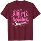 Pink Ribbon Triple Negative Warrior Breast Cancer Survivor T-Shirt - T-Shirt | Maroon