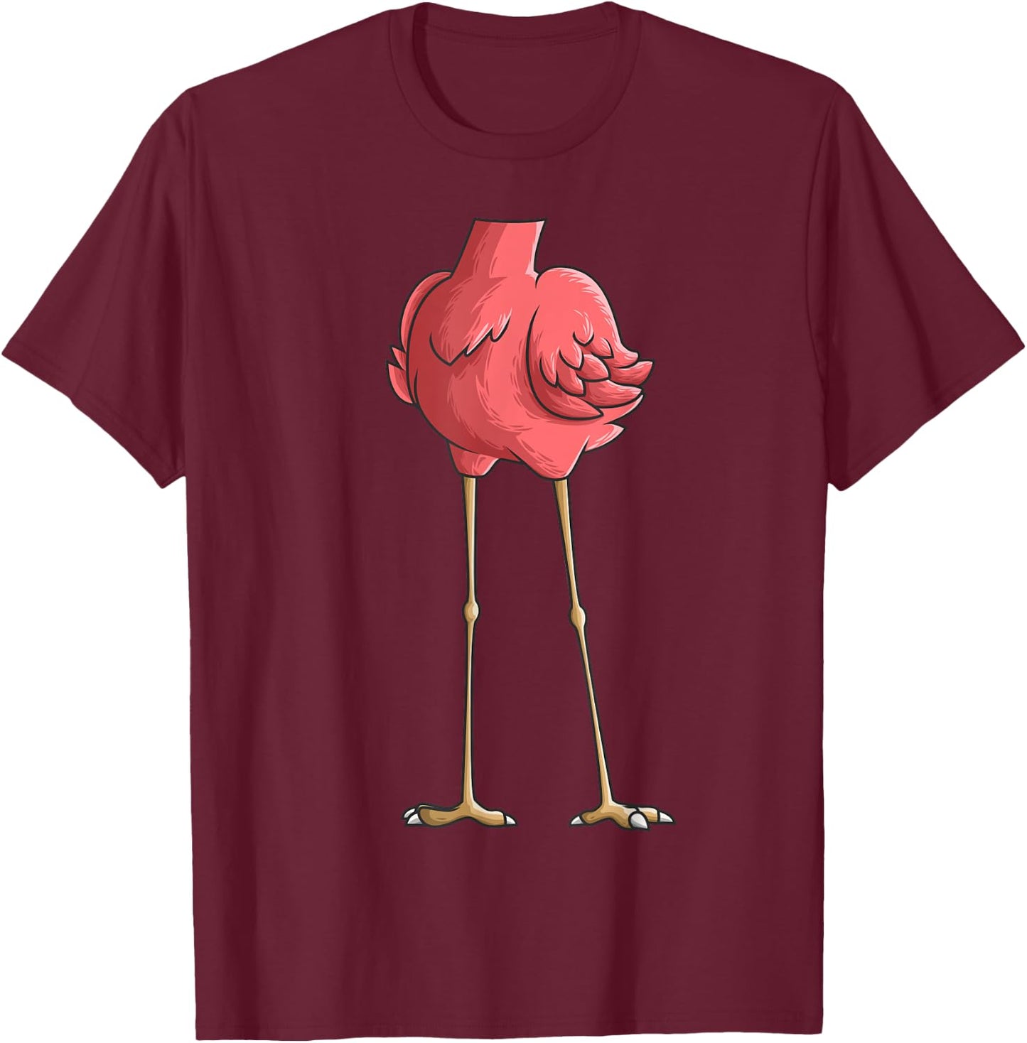 Cool Headless Flamingo Halloween Costume | Funny Lazy Gift T-Shirt - T-Shirt | Maroon