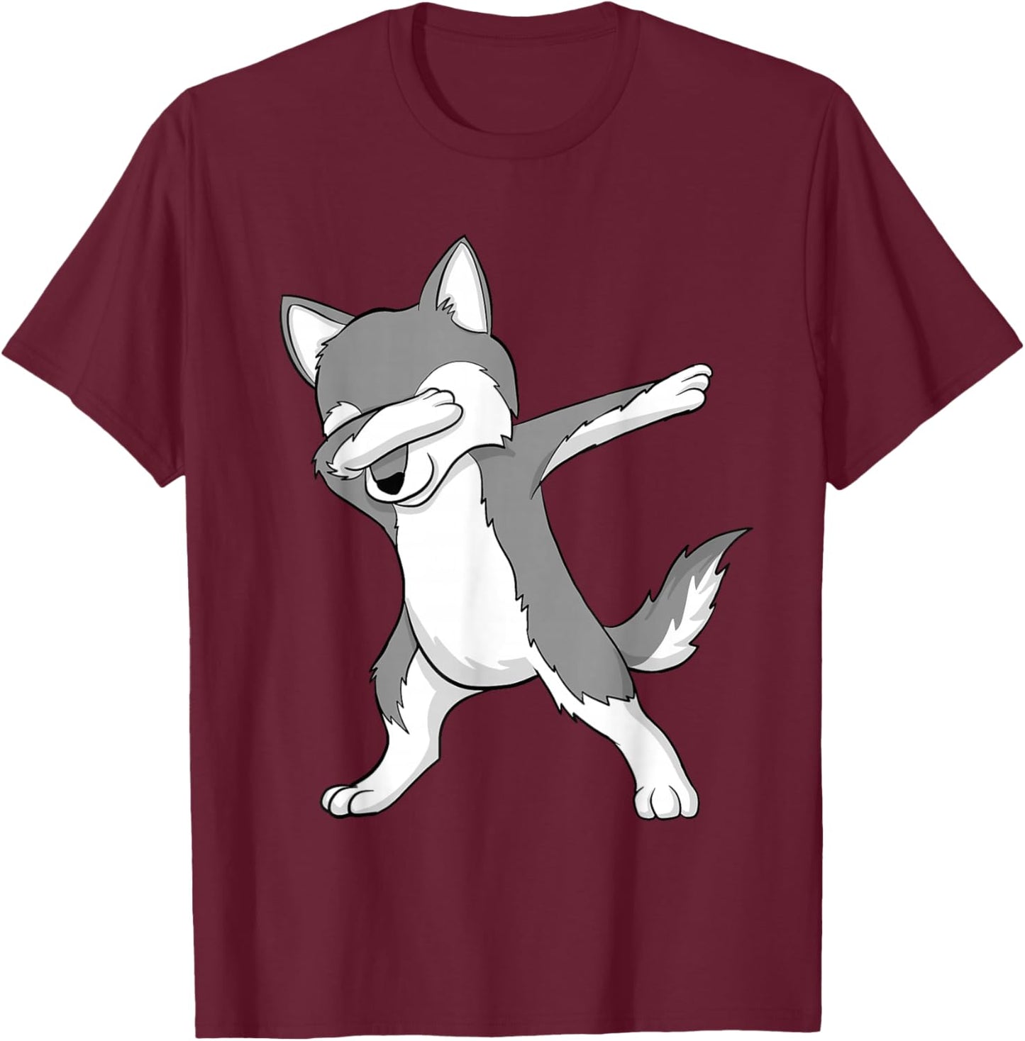 Dabbing Wolf - Wildlife Nature Animal Lover Hunter T-Shirt - T-Shirt | Maroon