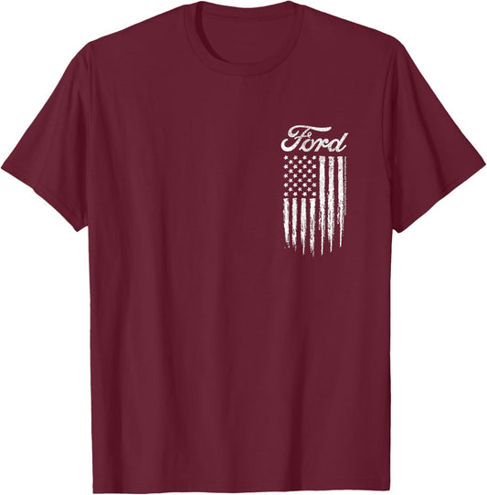 Ford -Americana Logo T-Shirt - T-Shirt | Maroon
