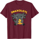 Snacks Pun Snaxolotl Pizza Axolotl T-Shirt - T-Shirt | Maroon