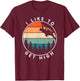 I Like To Get High Rock Climbing T-Shirt - T-Shirt | Maroon