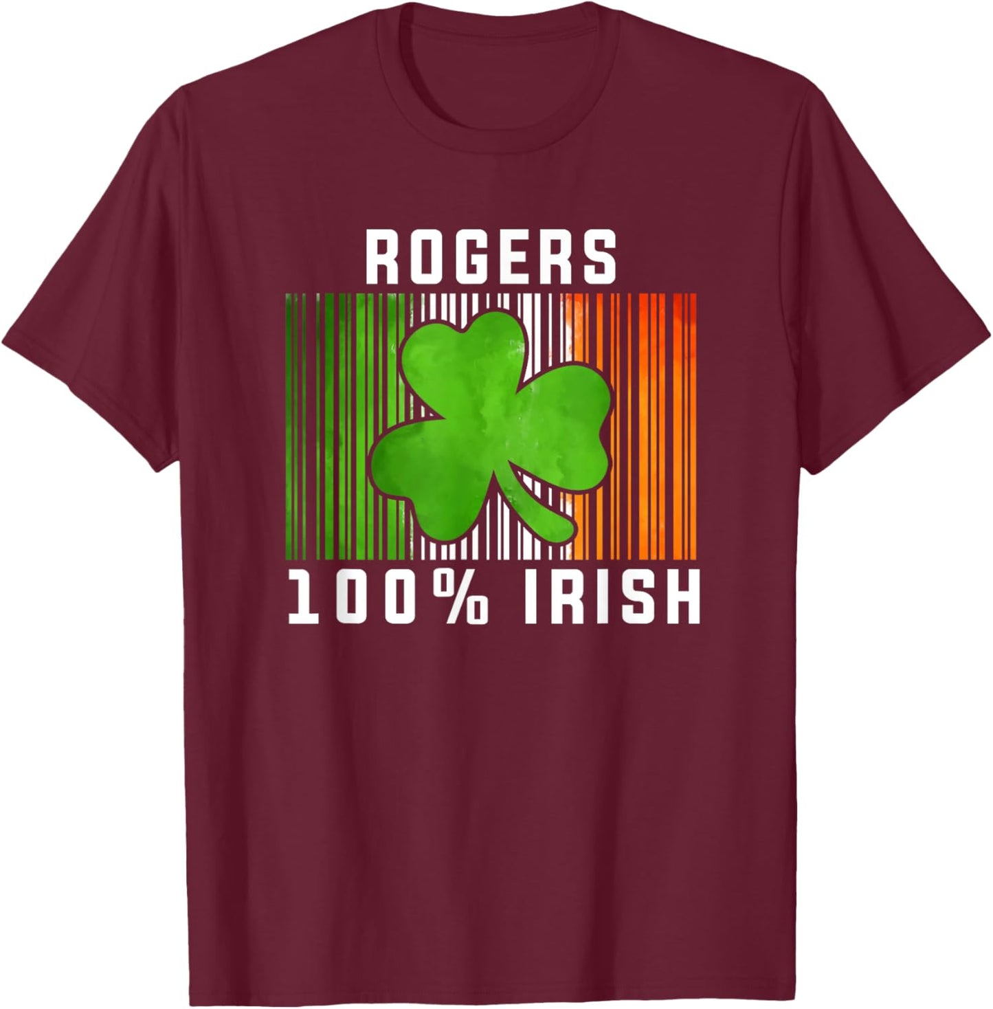 Rogers Irish Family Name T-Shirt - T-Shirt | Maroon