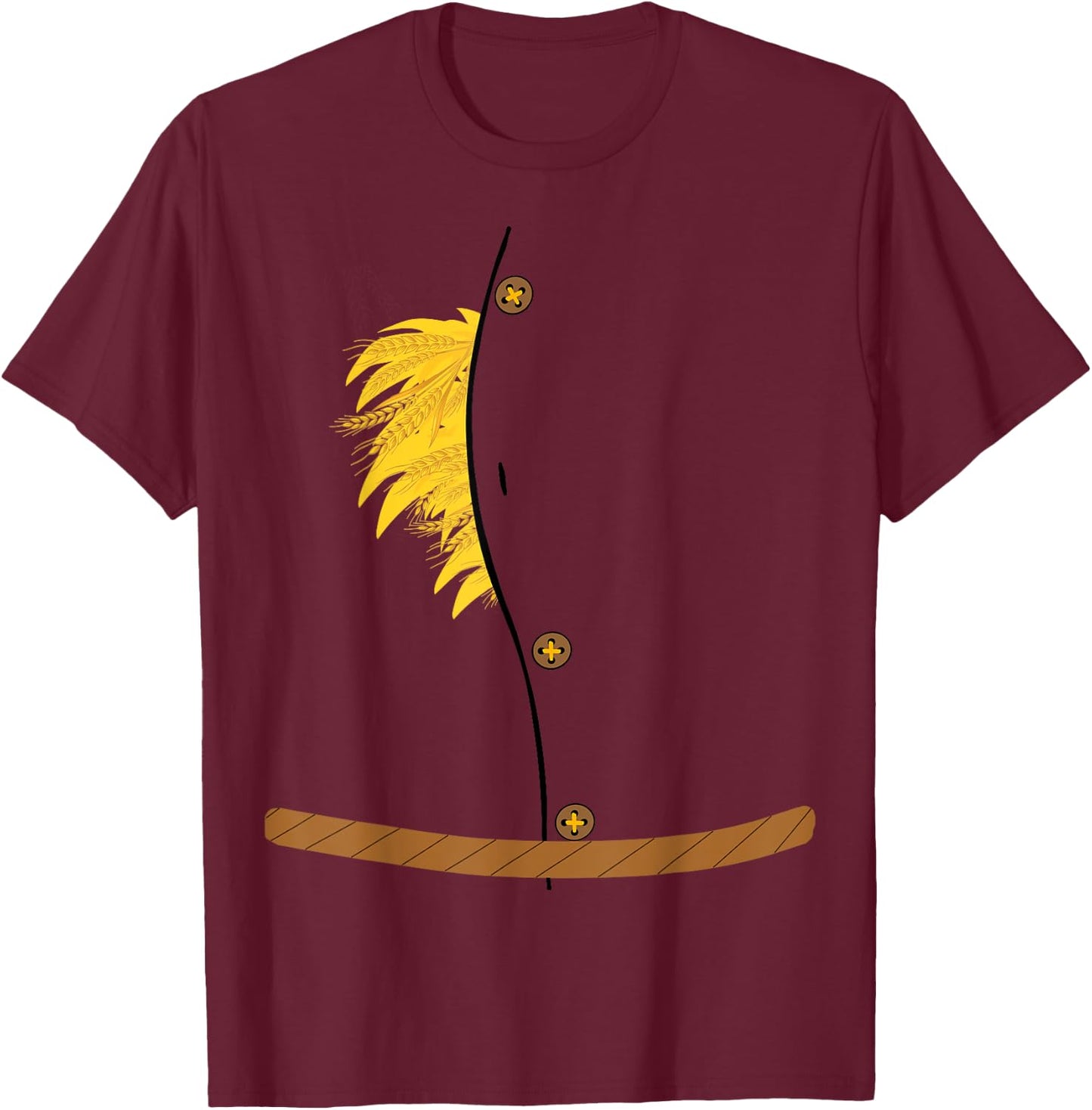 OZ Halloween Scarecrow Costume Shirt Art-Funny Wizard of OZ T-Shirt - T-Shirt | Maroon