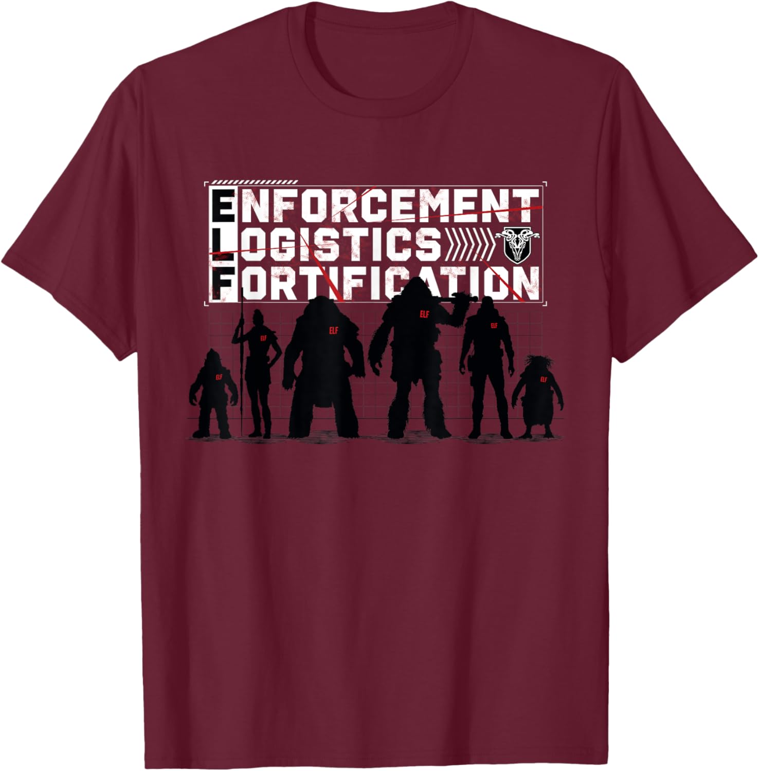 Red One - Enforcement Logistics Fortification T-Shirt - T-Shirt | Maroon