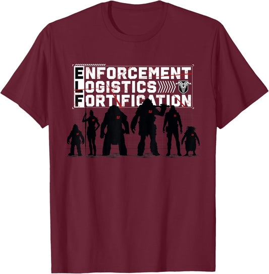 Red One - Enforcement Logistics Fortification T-Shirt - T-Shirt | Maroon