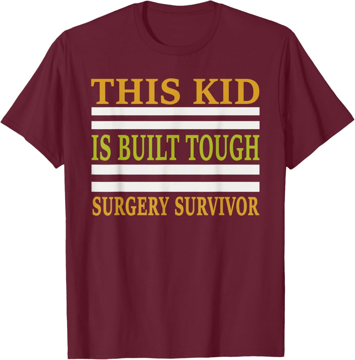 Kids Post Surgery Recovery After Heart Broken Leg Tonsils T-Shirt - T-Shirt | Maroon