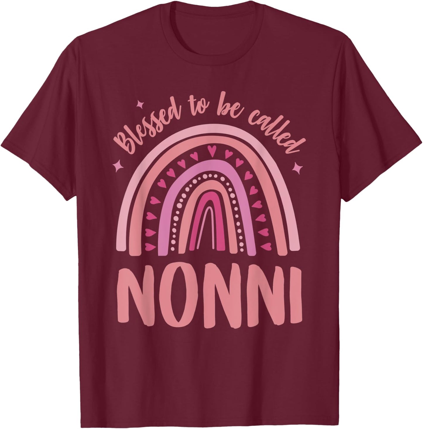 Nonni for Grandma Women Mother's Day Blessed Nonni T-Shirt - T-Shirt | Maroon