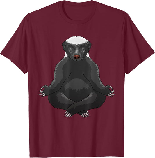 Funny Honey Badger Design Women Honey Badger Lover T-Shirt - T-Shirt | Maroon