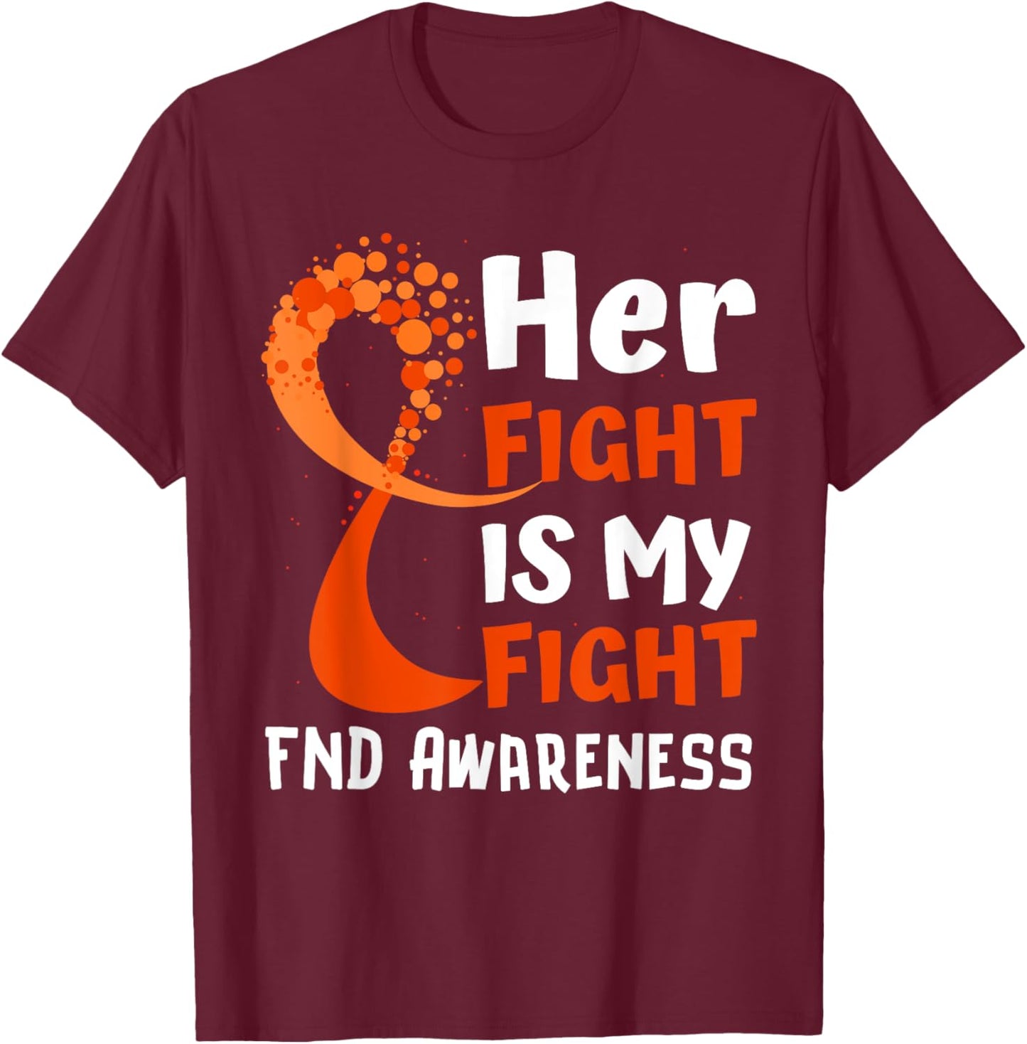 Functional Neurological Disorder Awareness FND Ribbon Family T-Shirt - T-Shirt | Maroon