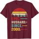 25th Wedding Anniversary Epic Husband Since 2000 T-Shirt - T-Shirt | Maroon