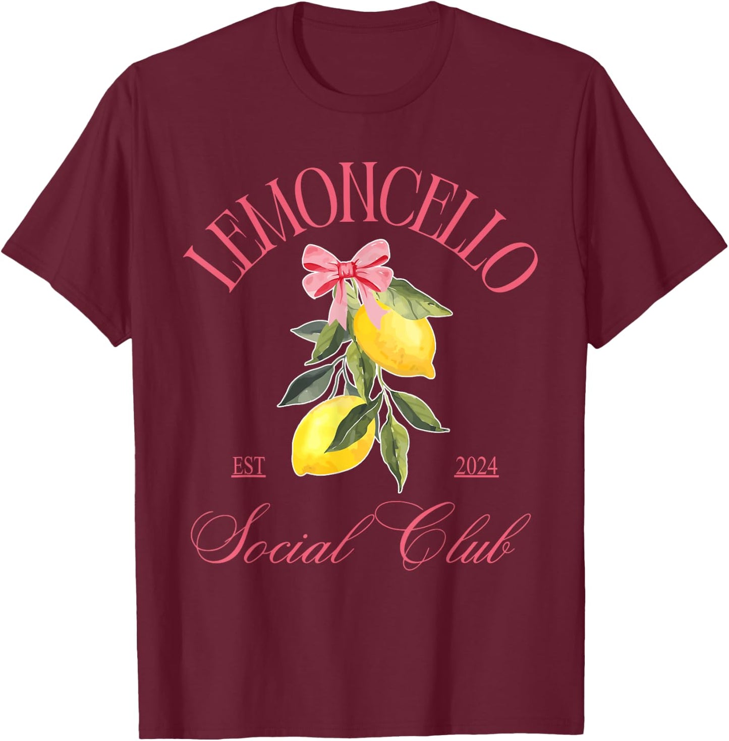 Lemoncello Social Club Apparel T-Shirt - T-Shirt | Maroon