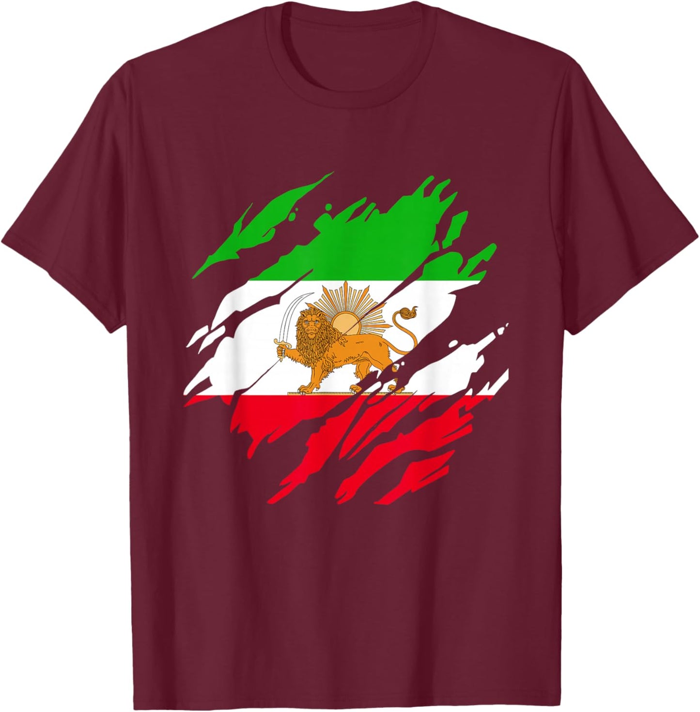 Iranian Persian Lion Iran T-Shirt - T-Shirt | Maroon