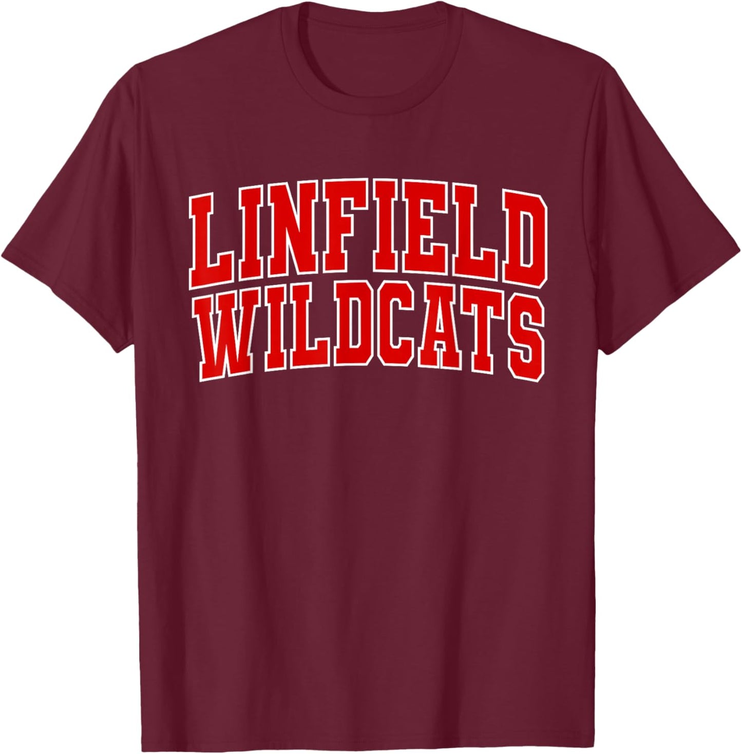 Linfield University Wildcats Apparel Sports Fan T-Shirt - T-Shirt | Maroon