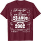 23rd Birthday gift in Spanish Regalo cumpleanos 23 T-Shirt - T-Shirt | Maroon