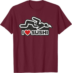 I love sushi - dirty T-Shirt - T-Shirt | Maroon
