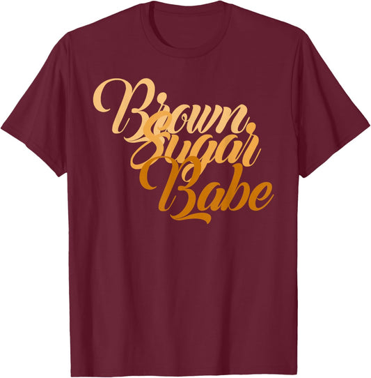 Brown Sugar Babe Afro Queen Black African Women Pride T-Shirt - T-Shirt | Maroon