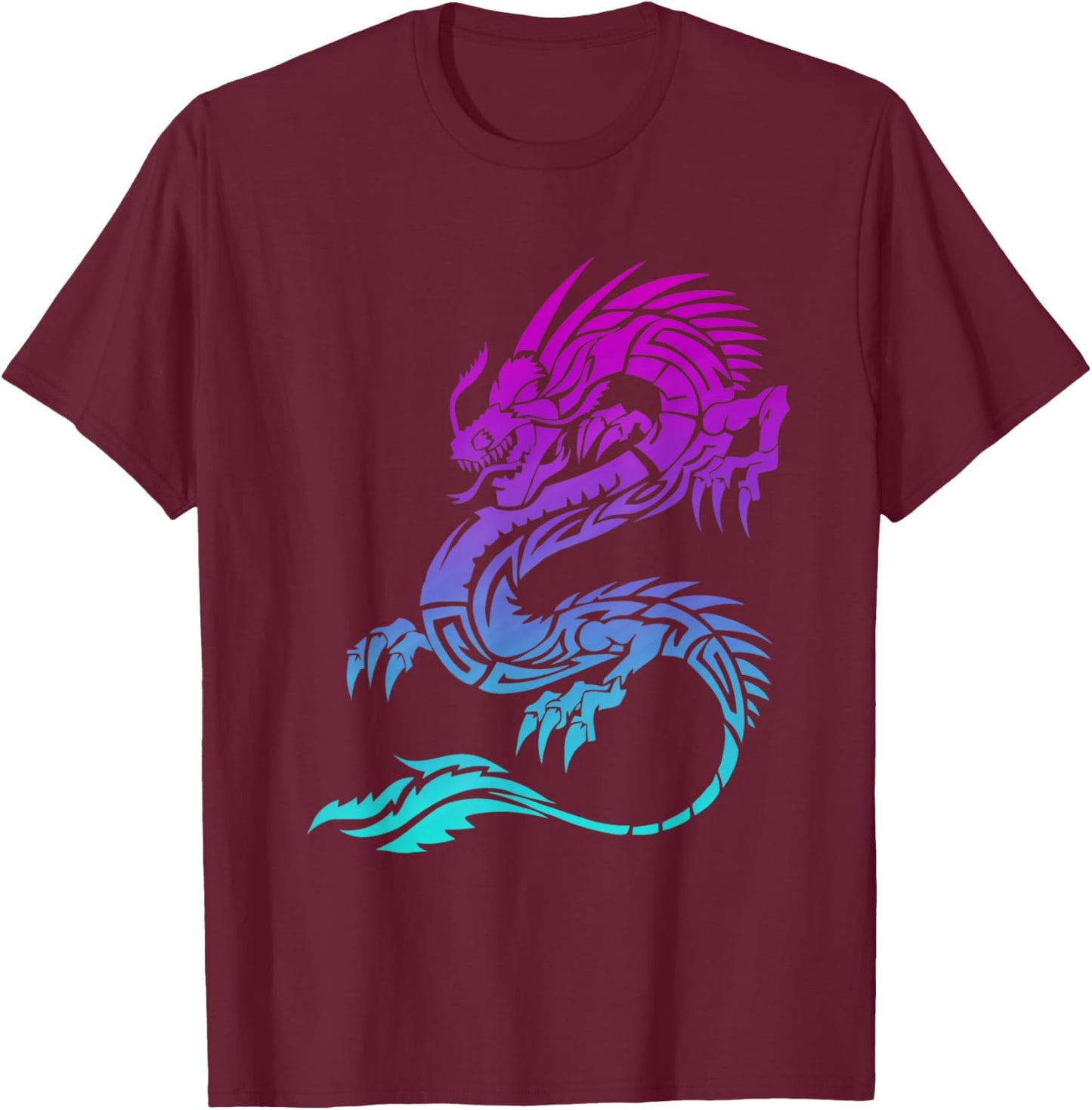 Galaxy dragon Tribal design dragon T-Shirt - T-Shirt | Maroon