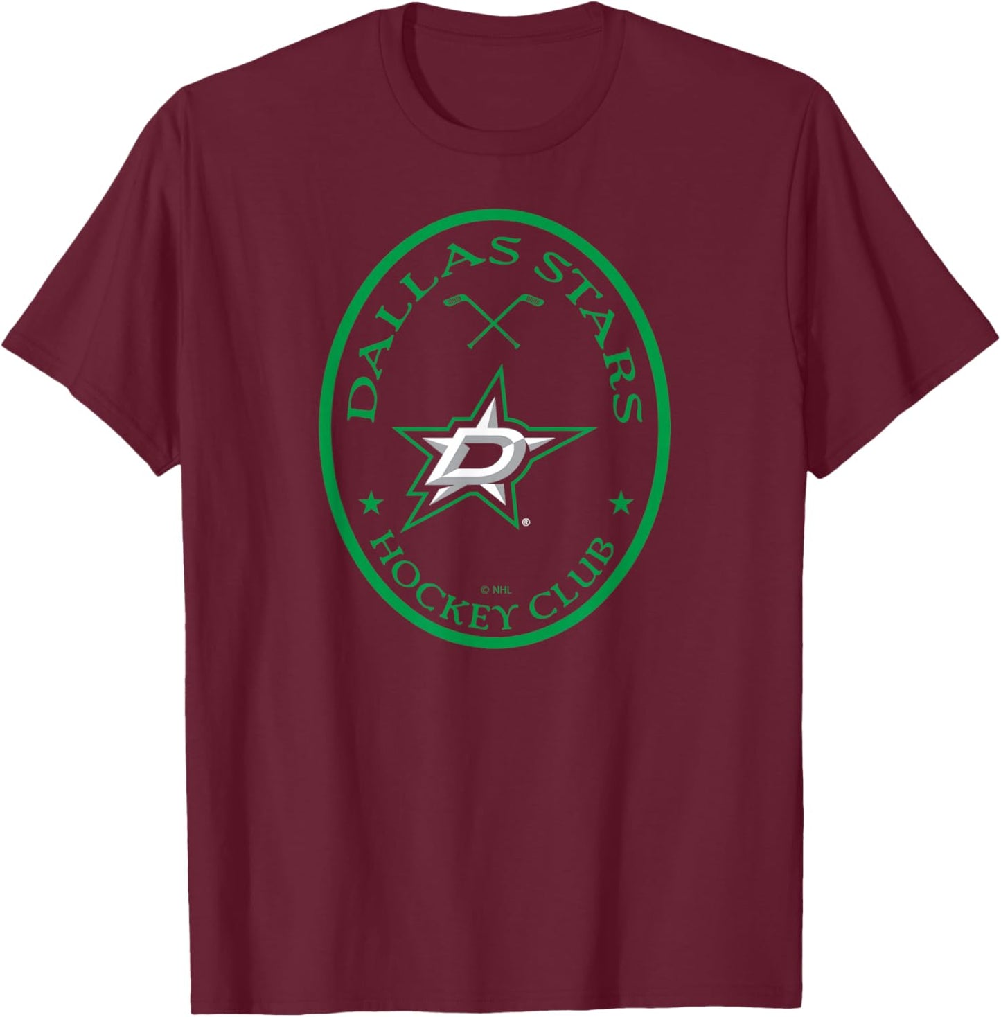 Dallas Stars Iconic Black Officially Licensed T-Shirt - T-Shirt | Maroon