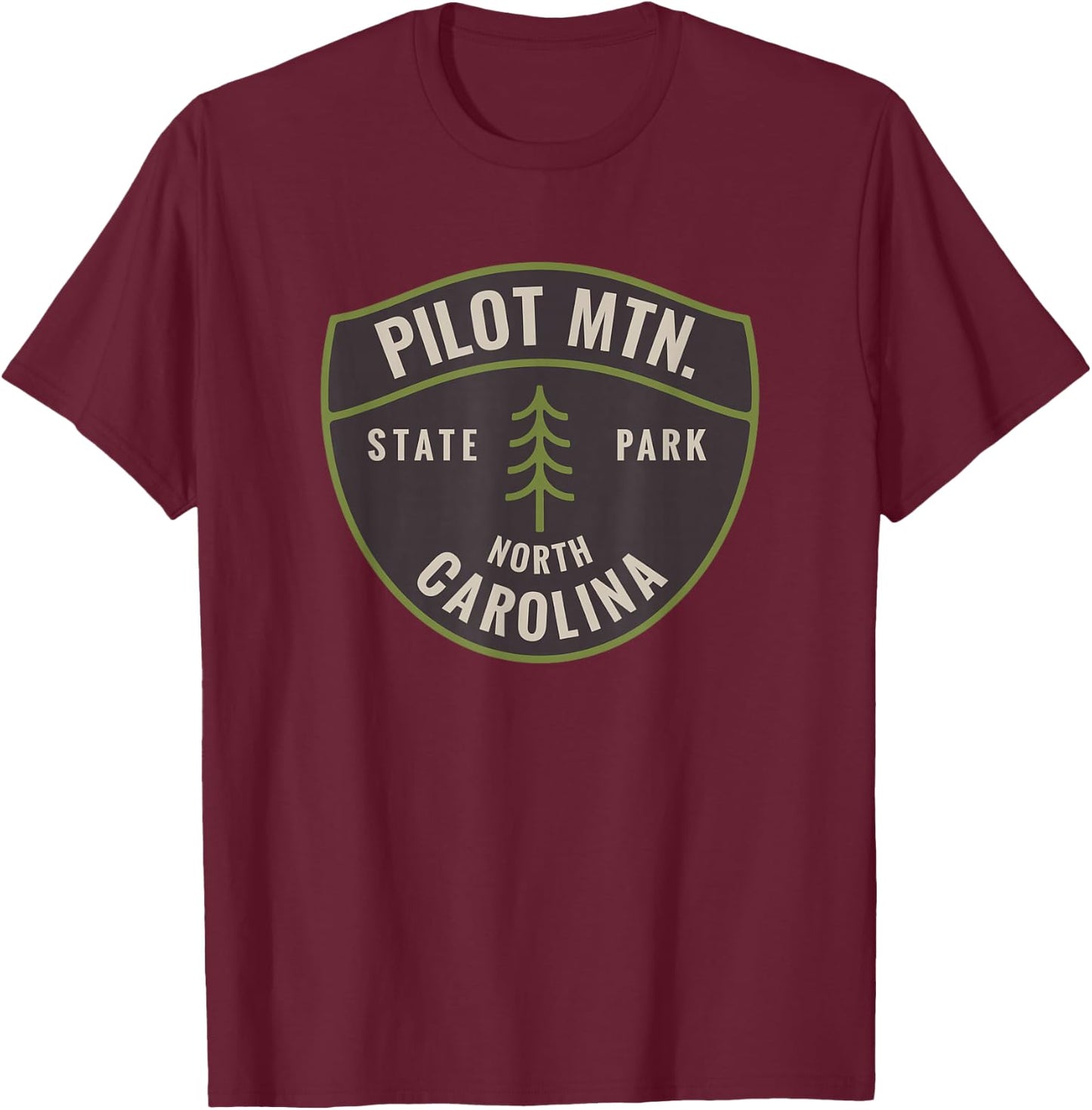 Pilot Mountain State Park North Carolina NC Bear Vacation T-Shirt - T-Shirt | Maroon