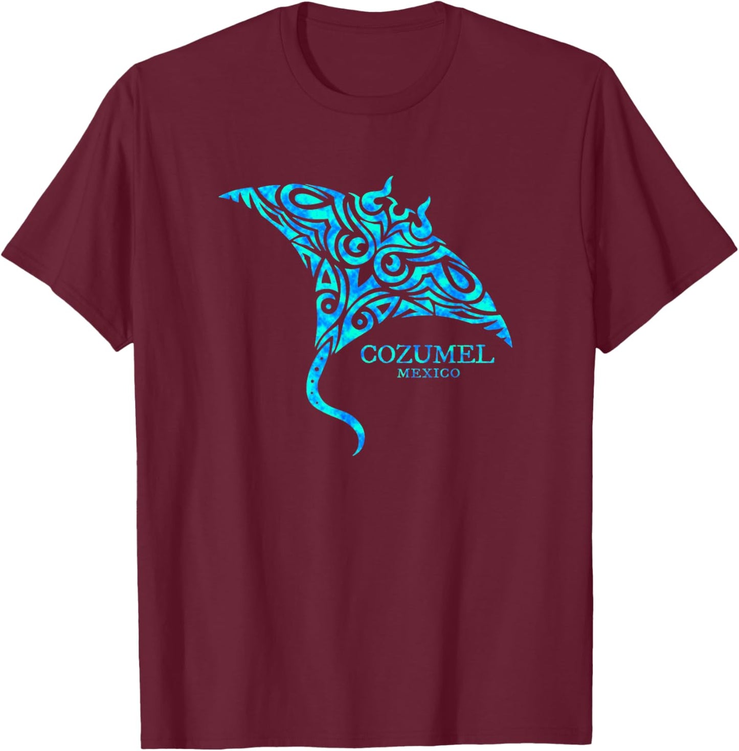 Cozumel Mexico Stingray Boys Girls Souvenir T-Shirt - T-Shirt | Maroon