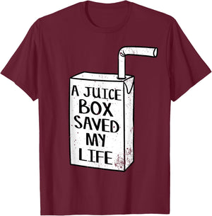 A Juice Box Saved My Life Diabetes T-Shirt - T-Shirt | Maroon
