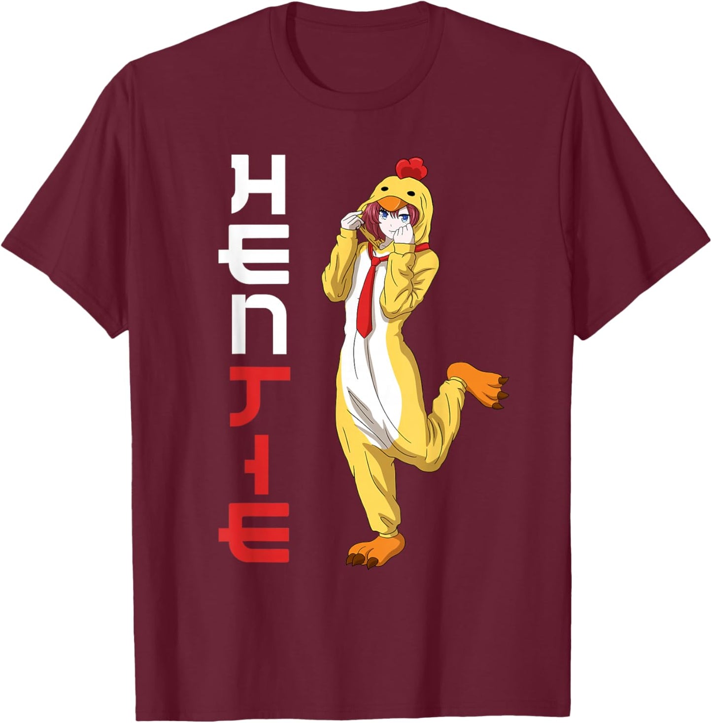 Hen Tie T-Shirt - T-Shirt | Maroon