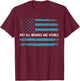 PTSD Awareness US Flag in Teal Color T Shirt Warrior Gift T-Shirt - T-Shirt | Maroon