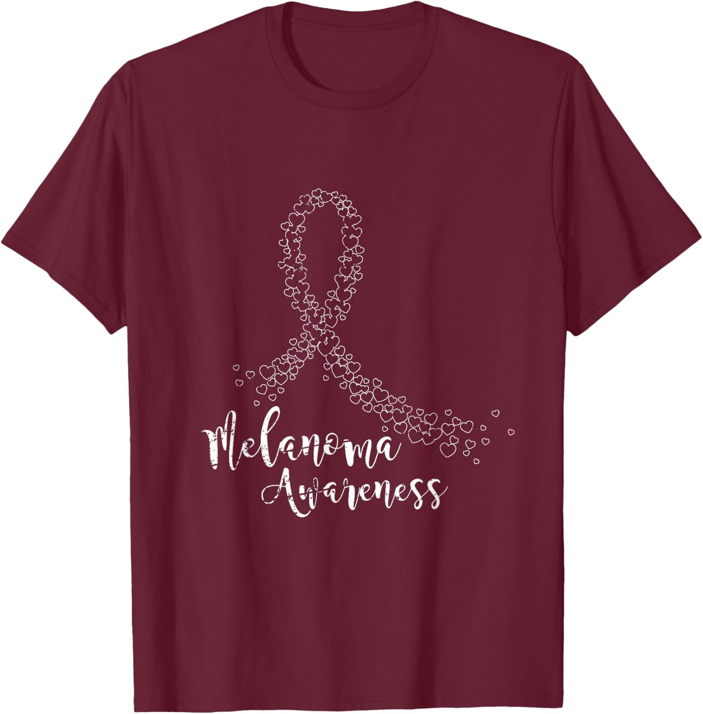 Melanoma Awareness Skin Cancer Awareness T-Shirt - T-Shirt | Maroon