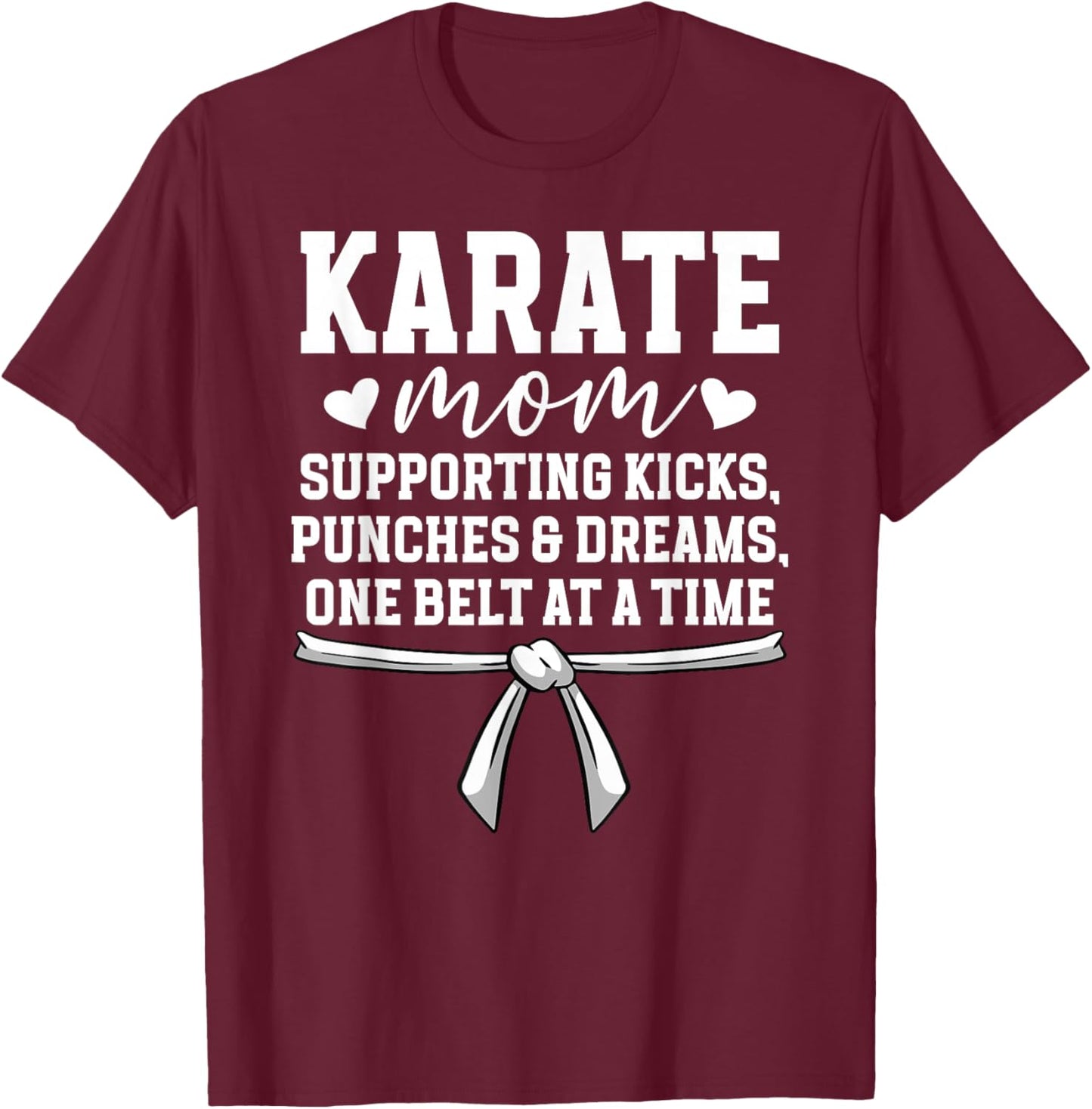 Karate Mom Karate Mama Best Karate Mother T-Shirt - T-Shirt | Maroon