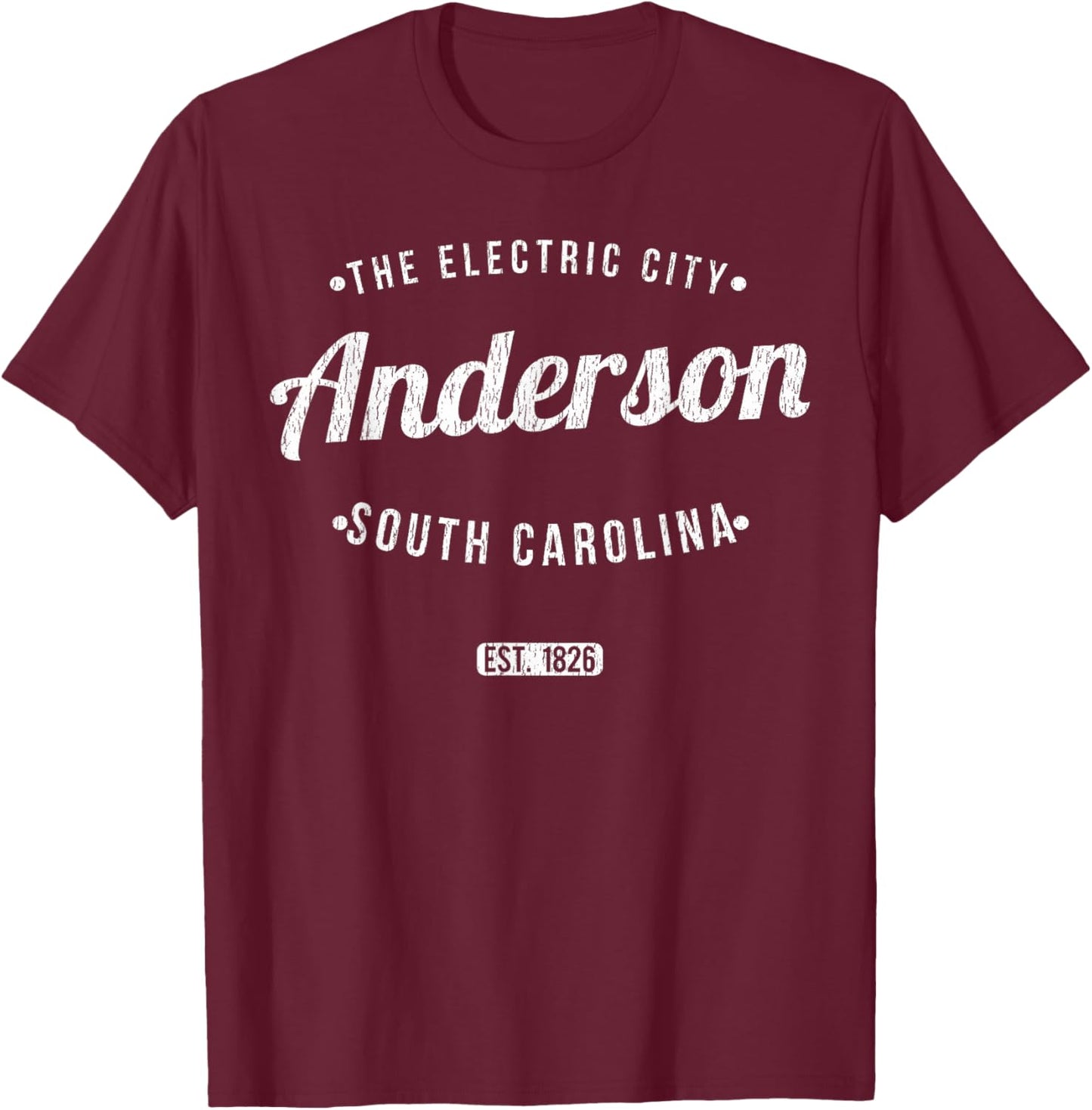 Anderson South Carolina Vintage Travel Souvenir Anderson T-Shirt - T-Shirt | Maroon