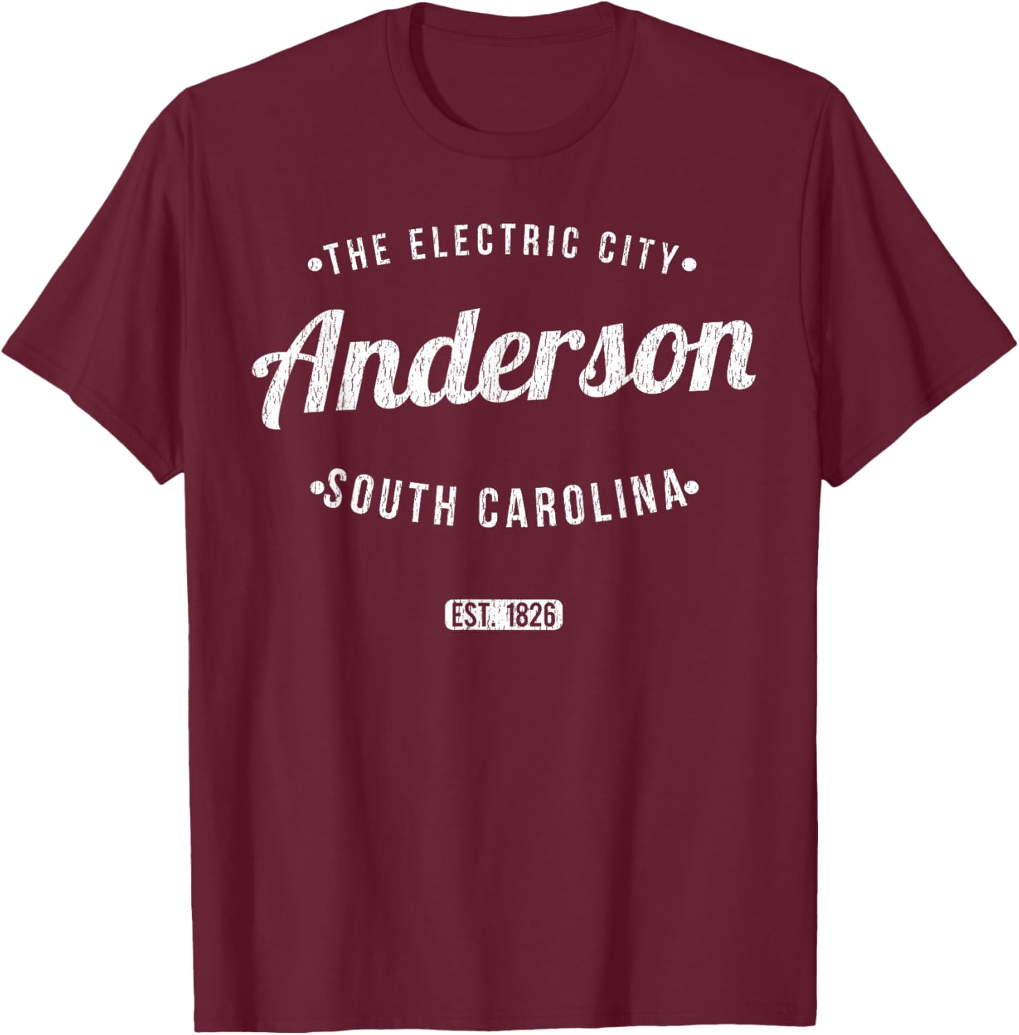 Anderson South Carolina Vintage Travel Souvenir Anderson T-Shirt - T-Shirt | Maroon