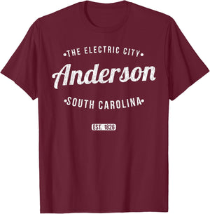 Anderson South Carolina Vintage Travel Souvenir Anderson T-Shirt - T-Shirt | Maroon