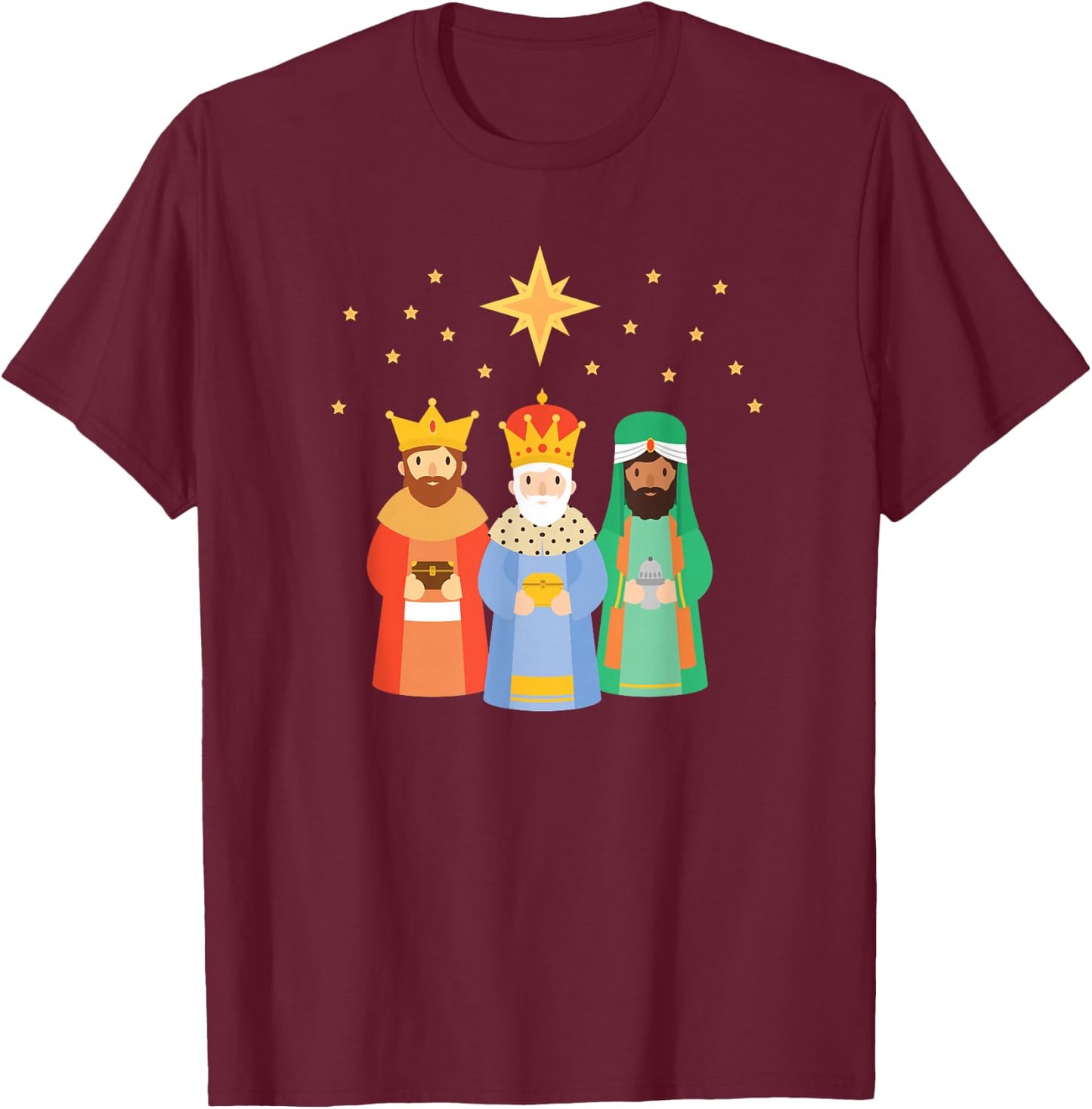 Three Kings Day Epiphany Celebration Christianity T-Shirt - T-Shirt | Maroon