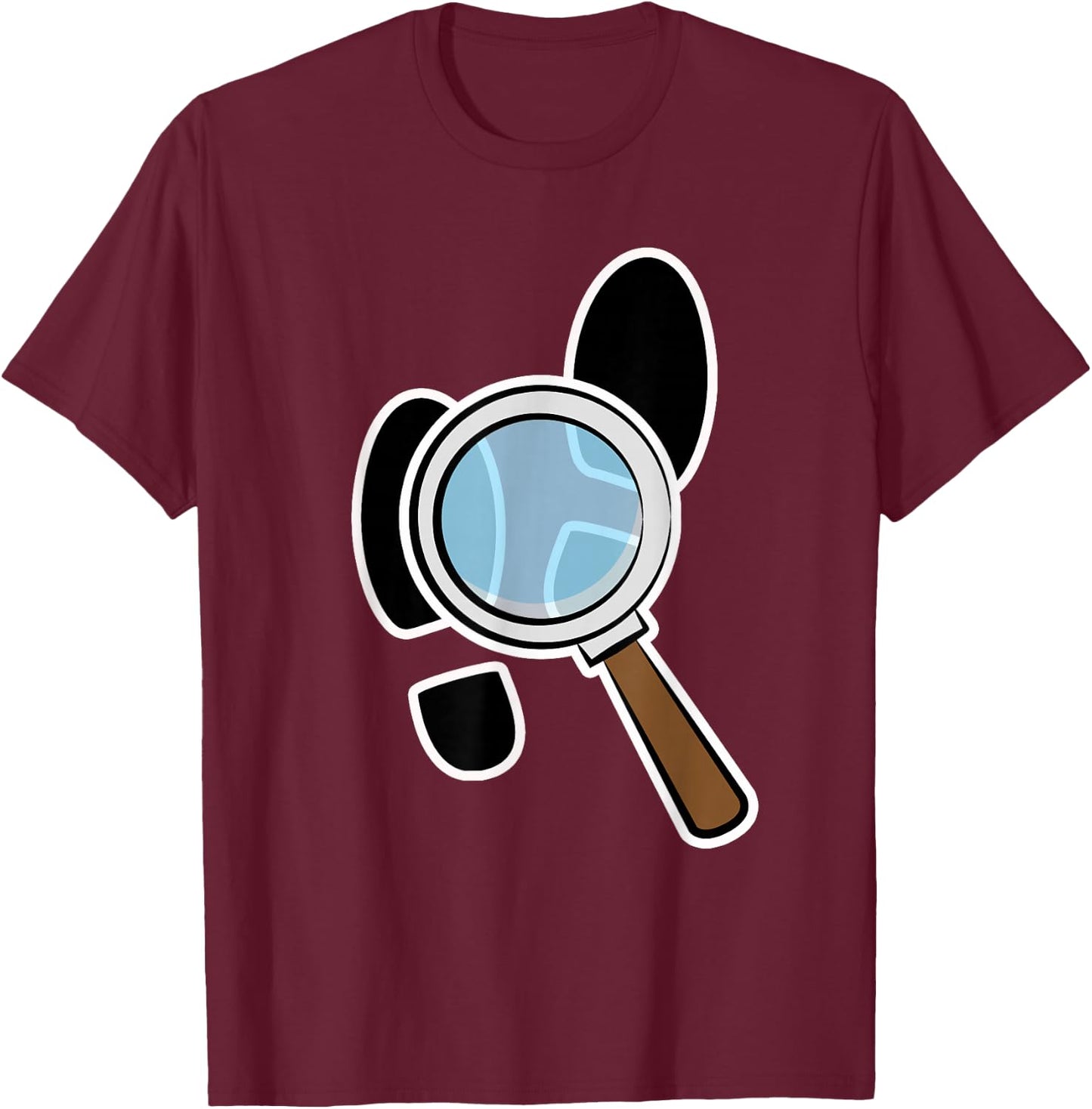 Detective design - magnifying glass T-Shirt - T-Shirt | Maroon