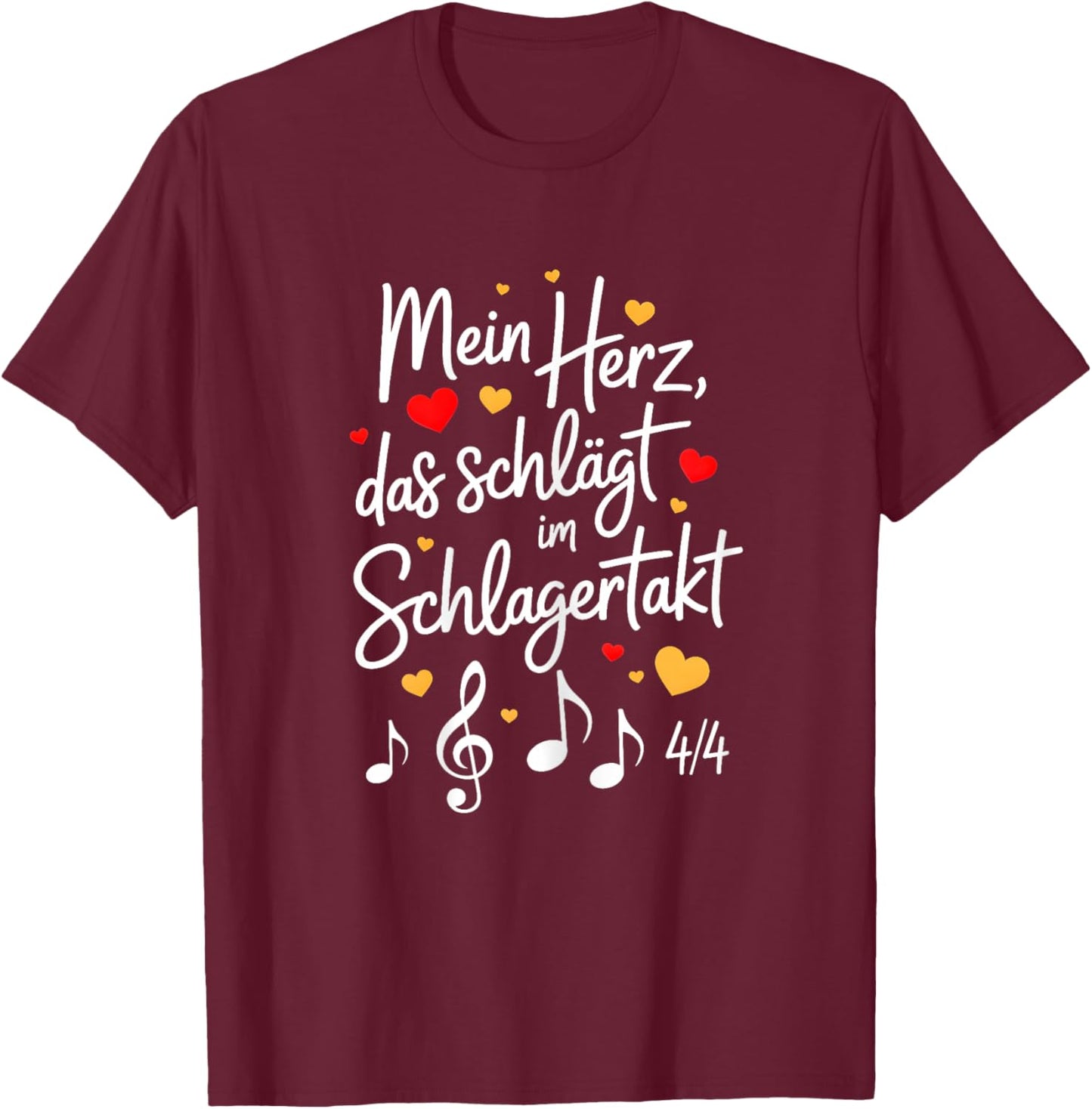Schlager Party Oberteil Damen - Schlagerparty Outfit Frauen T-Shirt - T-Shirt | Maroon