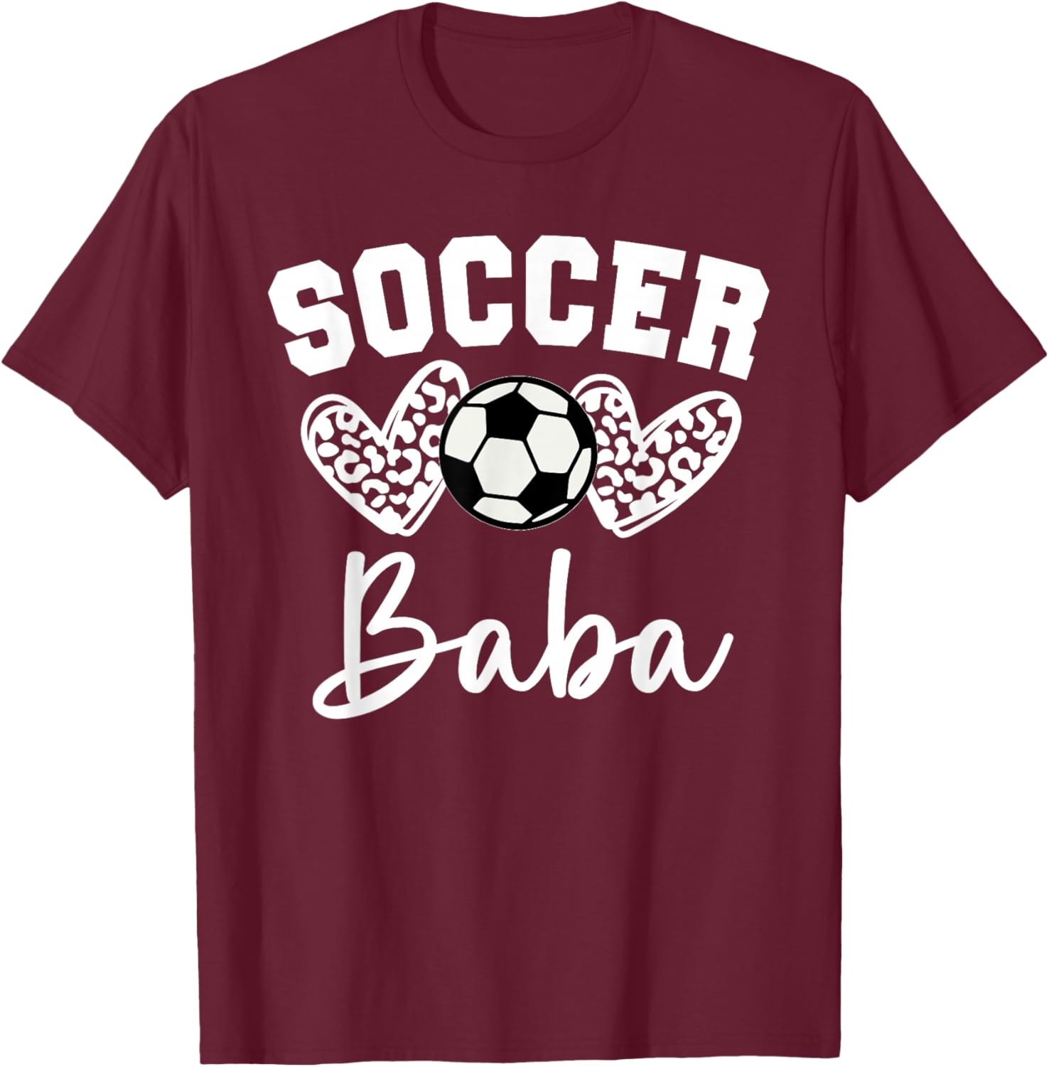 Soccer Baba Matching Family Soccer T-Shirt - T-Shirt | Maroon