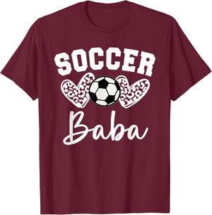 Soccer Baba Matching Family Soccer T-Shirt - T-Shirt | Maroon