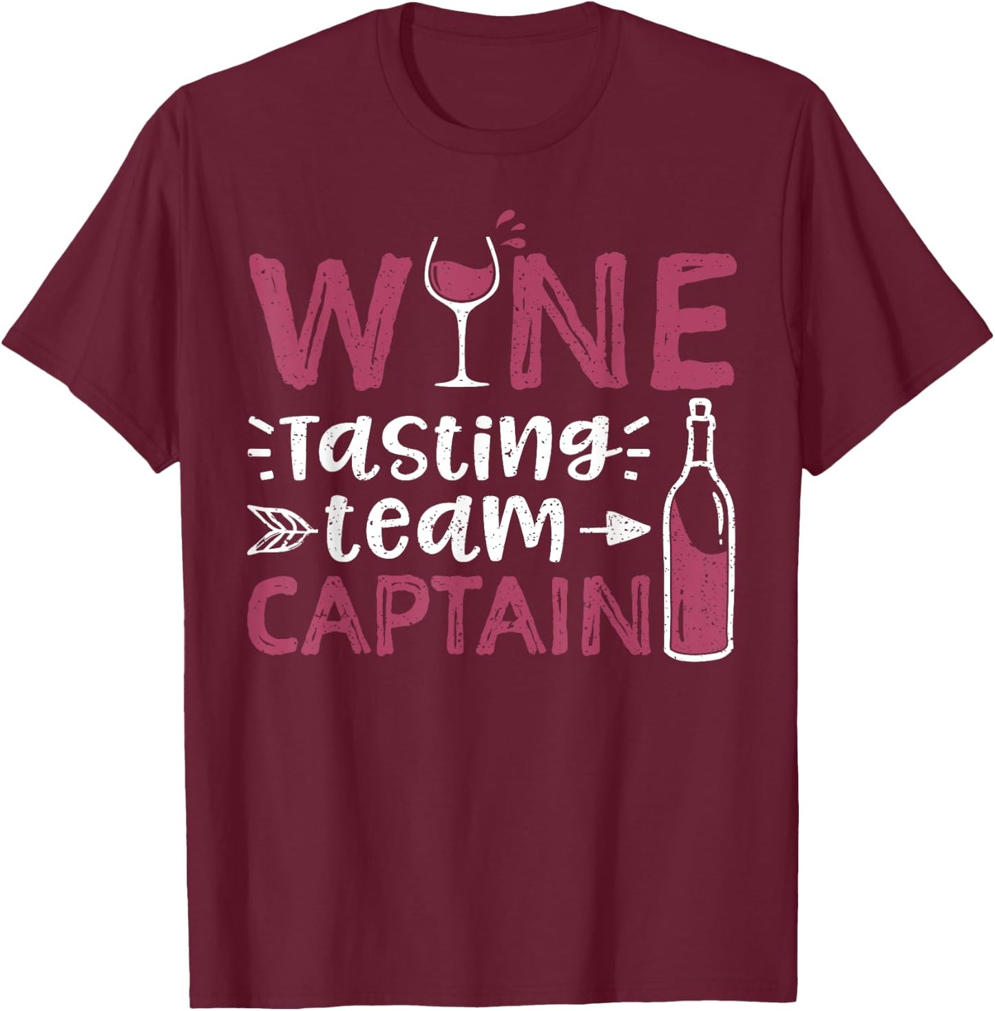 Wine Tasting Team Captain - Wine T-Shirt - T-Shirt | Maroon