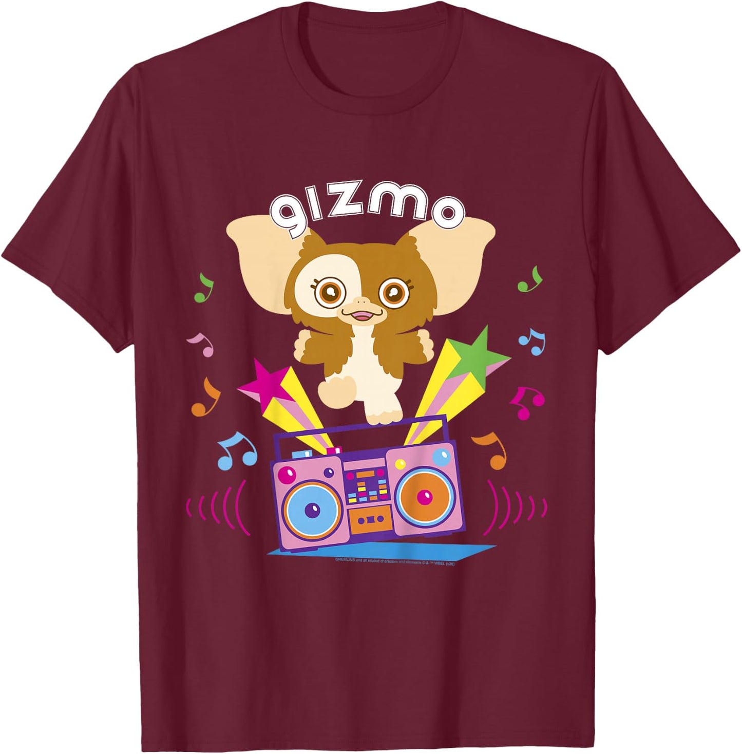 Kids Gremlins Gizmo Party Portrait T-Shirt - T-Shirt | Maroon